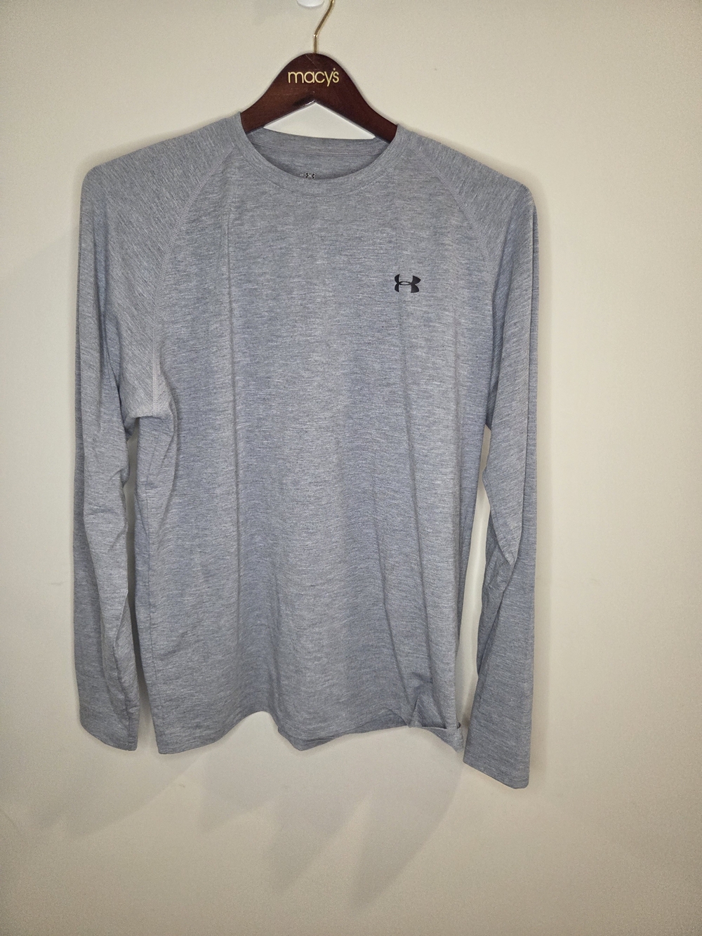 Under Armour Light Gray Long Sleeve Performance Tee
